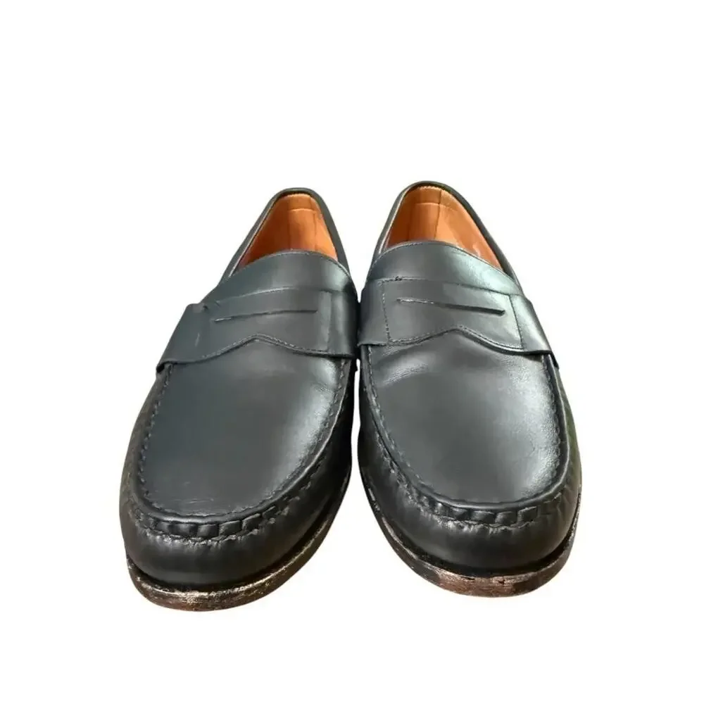 Allen Edmonds Cavanaugh Black Leather Penny Loafer Men size 10.5 D Black